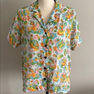 Big Bud Press BUTTERLY BASH Pantry Button-Up Shirt, sz Small